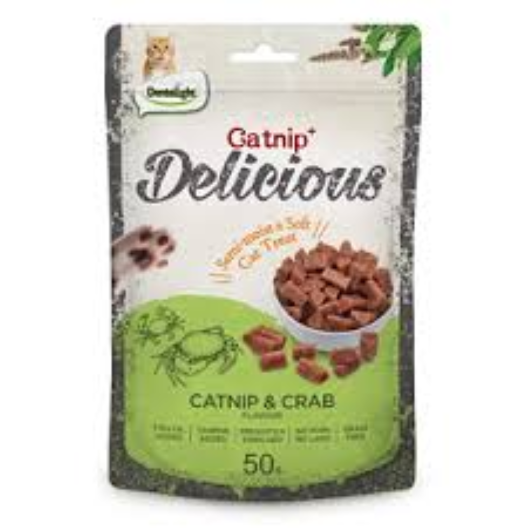 SEMI-MOIST TREAT CATNIP & CRAB FLAVOUR 50GR